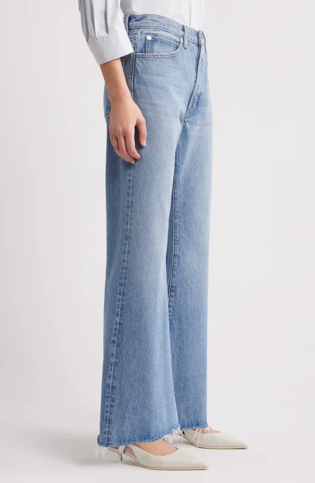 FRAME The Pixie Lax Frayed High Waist Flare Jeans, photo 3 of 6 from Nordstrom Rack