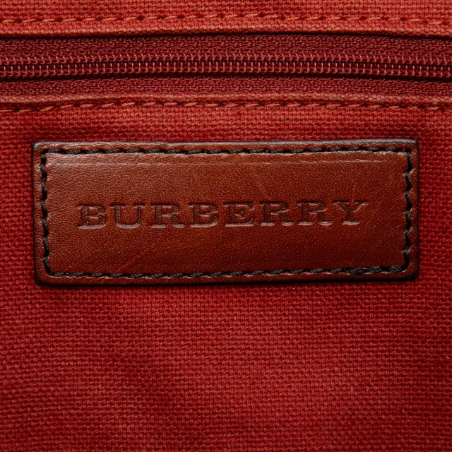Beige Burberry Small Haymarket Check Coated Canvas Suede Panel Canterbury Tote in Beige Suede from Designer Revival, photo 5 of 6