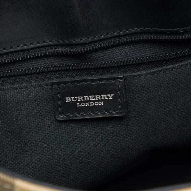 Beige Burberry House Check Coated Canvas Shoulder Bag in Beige Coated canvas from Designer Revival, photo 5 of 6