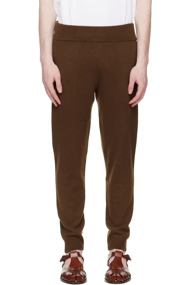 Entire Studios Brown Slim Knit Lounge Pants, image 1 of 1 from SSENSE