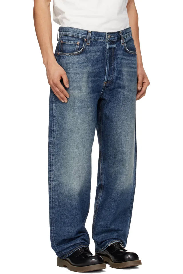 AGOLDE Blue Deven Jeans, photo 2 of 4 from SSENSE