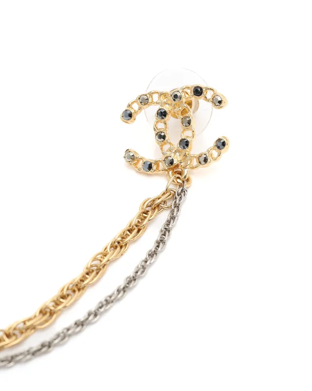 Chanel Coco Mark Rhinestone Ear Climber Earring from A Retro Tale, photo 3 of 4