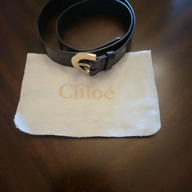 Chloé Women's Belt - Black in black from Depop, photo 1 of 1