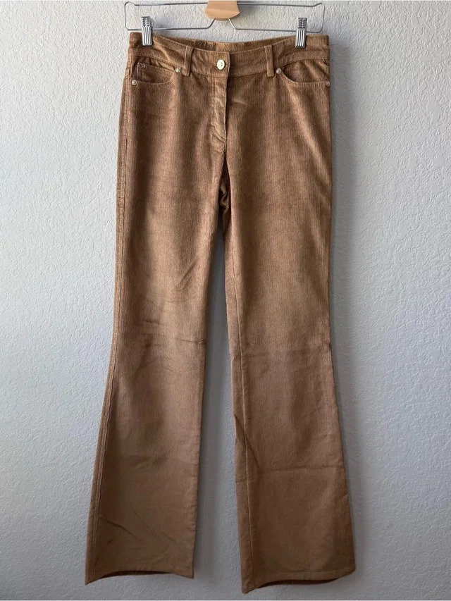 Escada Women's Corduroy Flared Pants In Camel Size 34 in red|brown from Poshmark