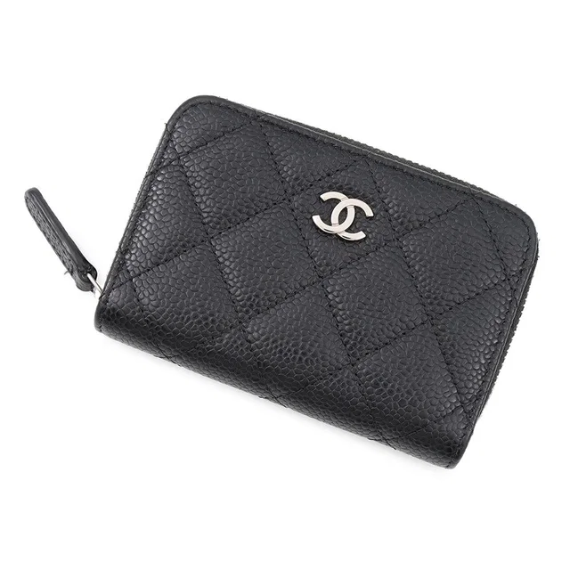 Chanel Matelassé Classic Zip Coin Purse BlackAP0216 Caviar Leather in Caviar leather from GALLERY RARE