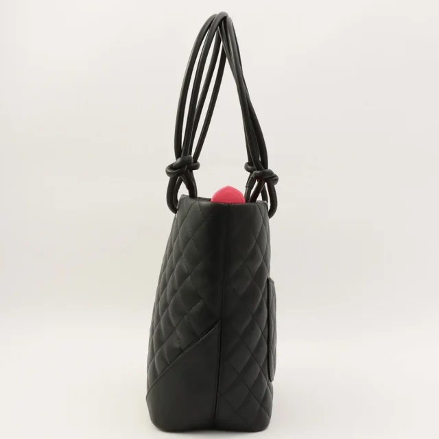 Chanel Cambon Tote Bag M, Black, circa 2011 in Black Calfskin from VINTAGE QOO TOKYO, photo 4 of 11
