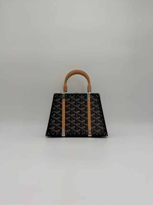 Goyard Saïgon Mini Trunk Bag Black Palladium Hardware in Black from Luxury Promise, photo 3 of 11