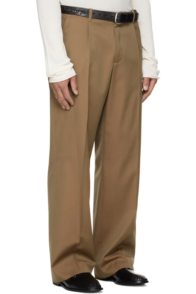 OUR LEGACY Tan Borrowed Chino Trousers, photo 2 of 5 from SSENSE