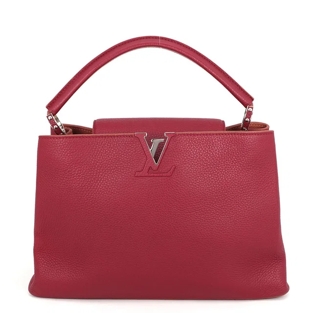 Louis Vuitton Capucines Bordeaux/Salmon Pink Parnassea Size MM in Burgundy from GALLERY RARE