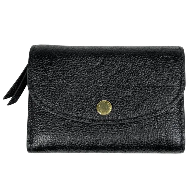 Louis Vuitton Porte-Monnaie Rosalie Card Case Coin Monogram Empreinte Noir in Black from The Reluxe