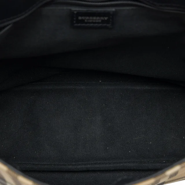 Beige Burberry House Check Coated Canvas Shoulder Bag in Beige Coated canvas from Designer Revival, photo 4 of 6