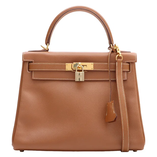 Hermès Circa 2001 Kelly 28 Gold in Gold from VINTAGE QOO TOKYO