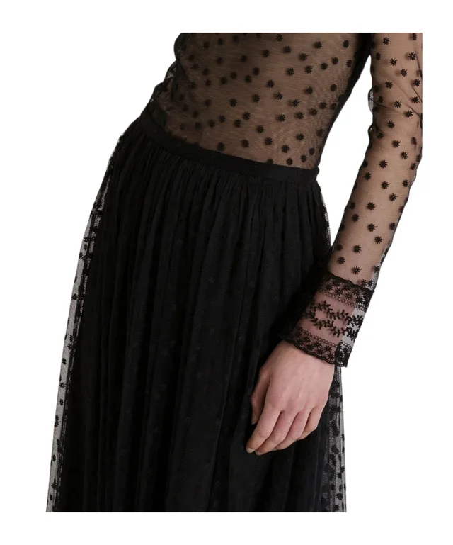 Alberta Ferretti Polka-Dot Tulle Midi Skirt, photo 4 of 4 from SENSER