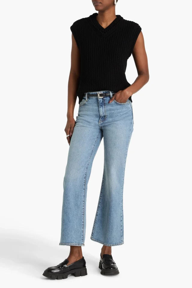 Frame The Pixie Arrow High-Rise Bootcut Jeans in Light denim, photo 2 of 4 from THE OUTNET
