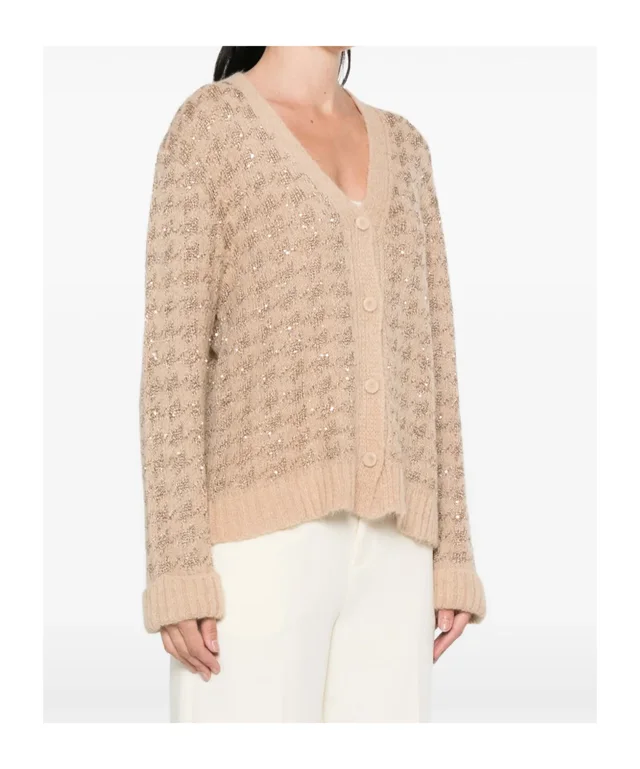 Twinset sequin-embellished houndstooth cardigan, photo 3 of 5 from SENSER