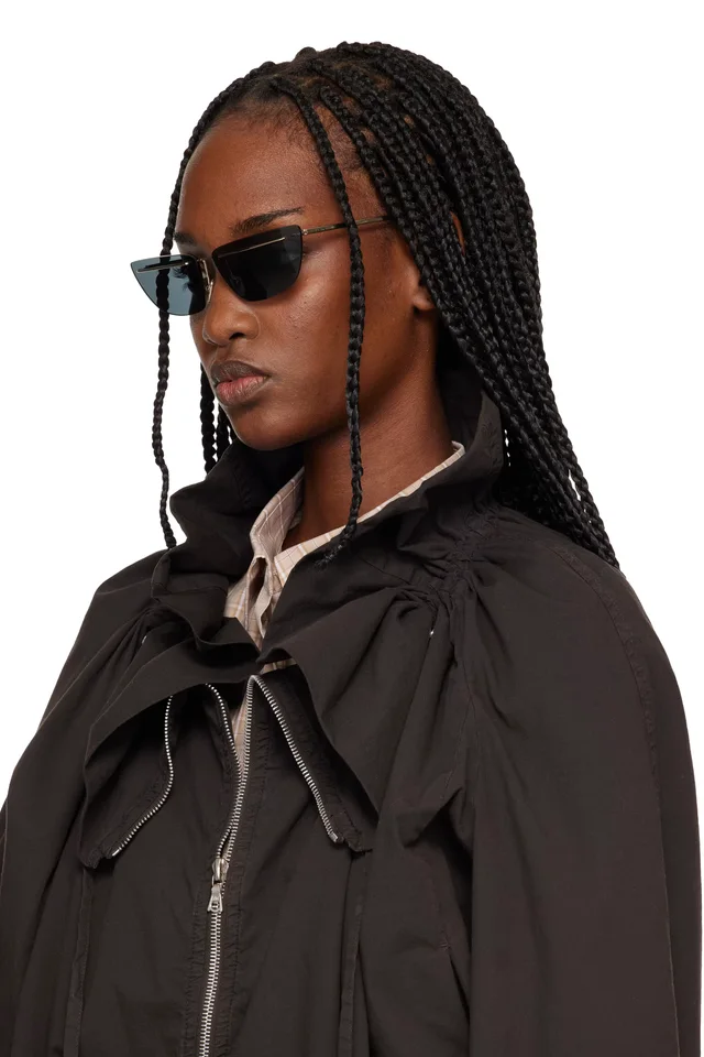 Prada Eyewear Gold Cat-Eye Sunglasses, photo 4 of 4 from SSENSE