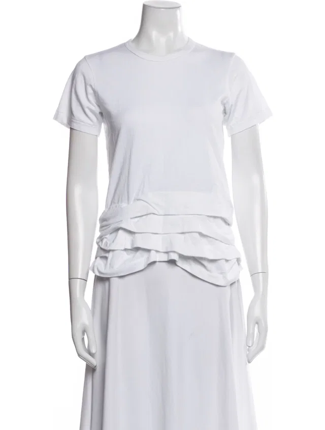Comme des Garçons Crew Neck Short Sleeve T-Shirt in white from The RealReal