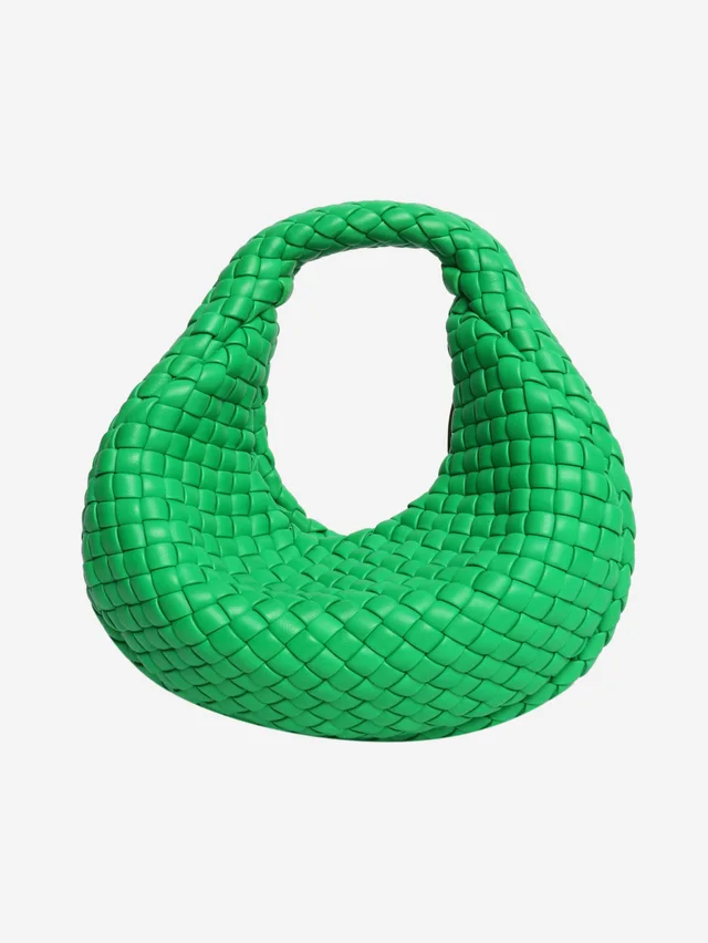 Bottega Veneta Green padded jodie intecciato top handle bag in Green Lambskin from Sign of the Times