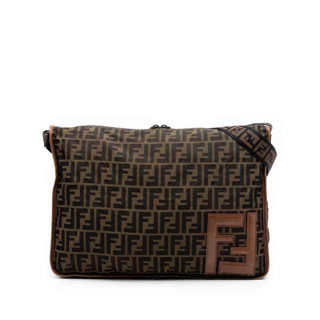 Brown Fendi Zucca Canvas Crossbody in Brown Canvas from Designer Revival