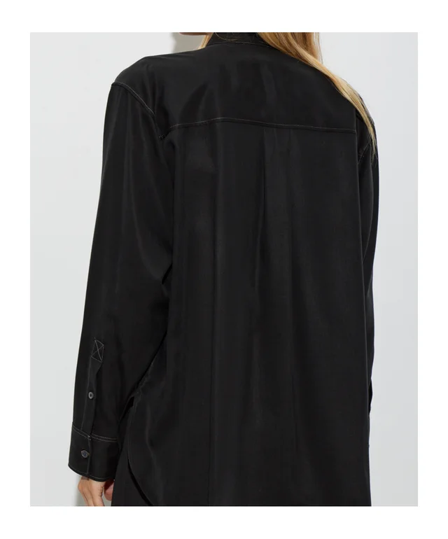 Paul Smith Tie-Neck Oversized Shirt, photo 3 of 5 from SENSER