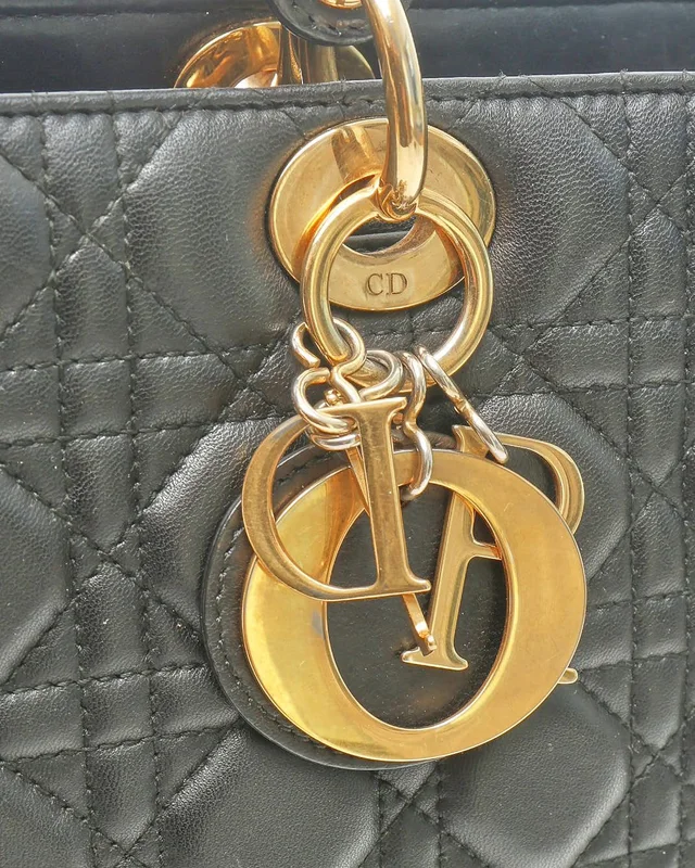 Large Lady Dior Tote Bag in Leather from A Retro Tale, photo 6 of 10