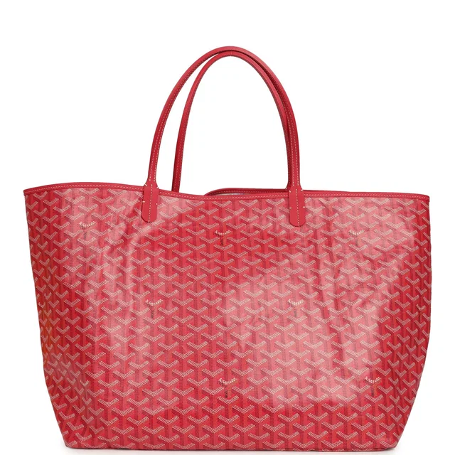 Goyard Goyardine Fuchsia Saint Louis GM Tote Bag Palladium Hardware in Pink Calfskin from Madison Avenue Couture