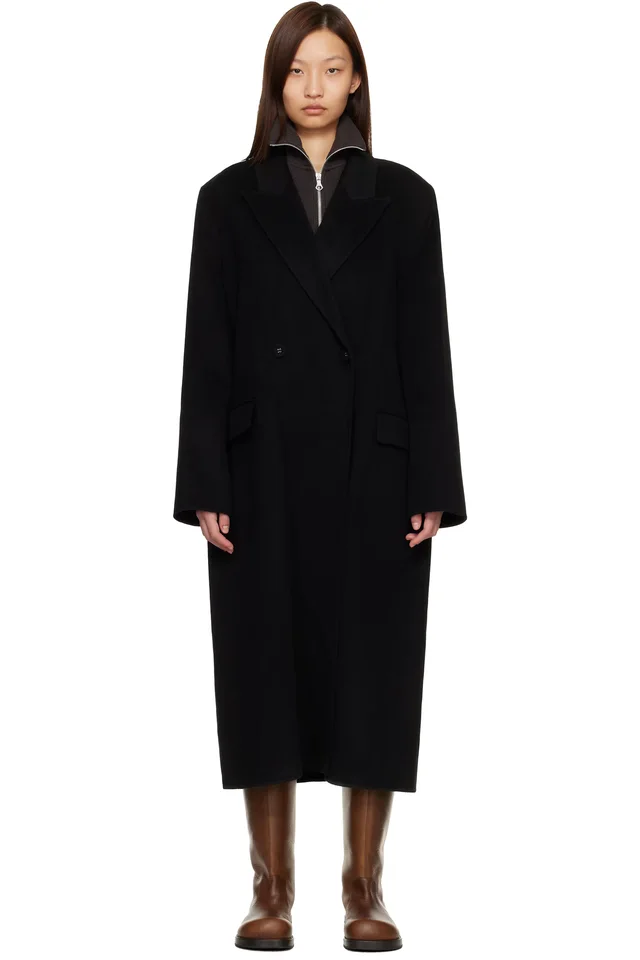 Black Double-Breasted Coat