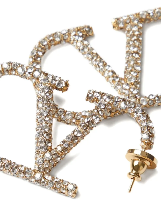 Valentino Garavani Earrings — Gold Swarovski Crystal in Gold from HEWI, photo 2 of 3