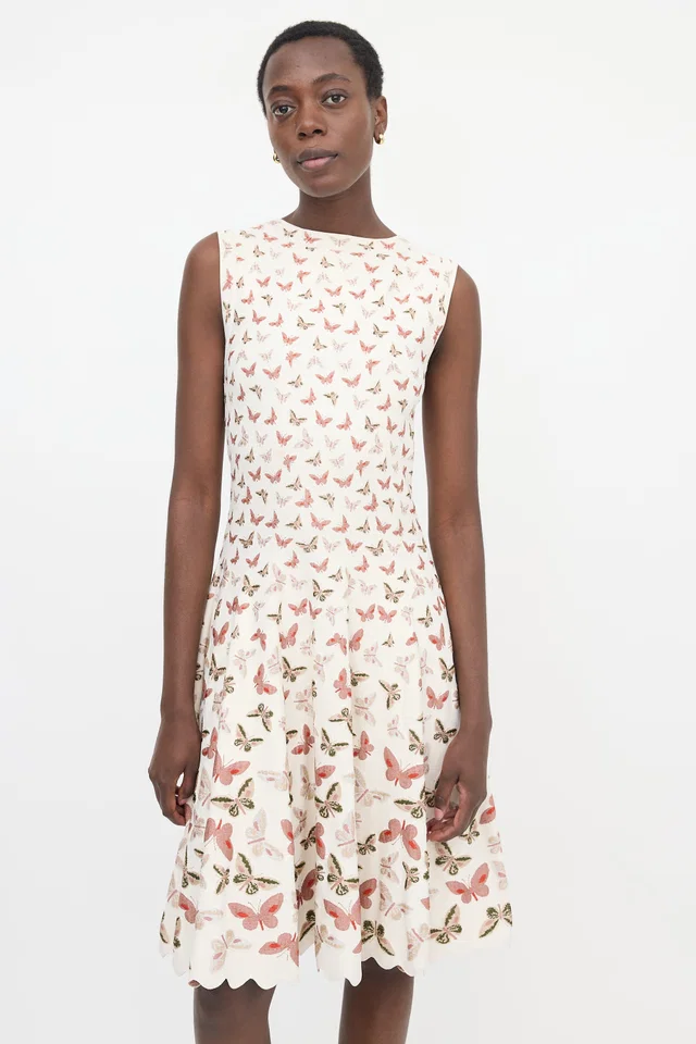 Alaïa 2019 Jersey Jacquard Midi Dress from VSP Consignment