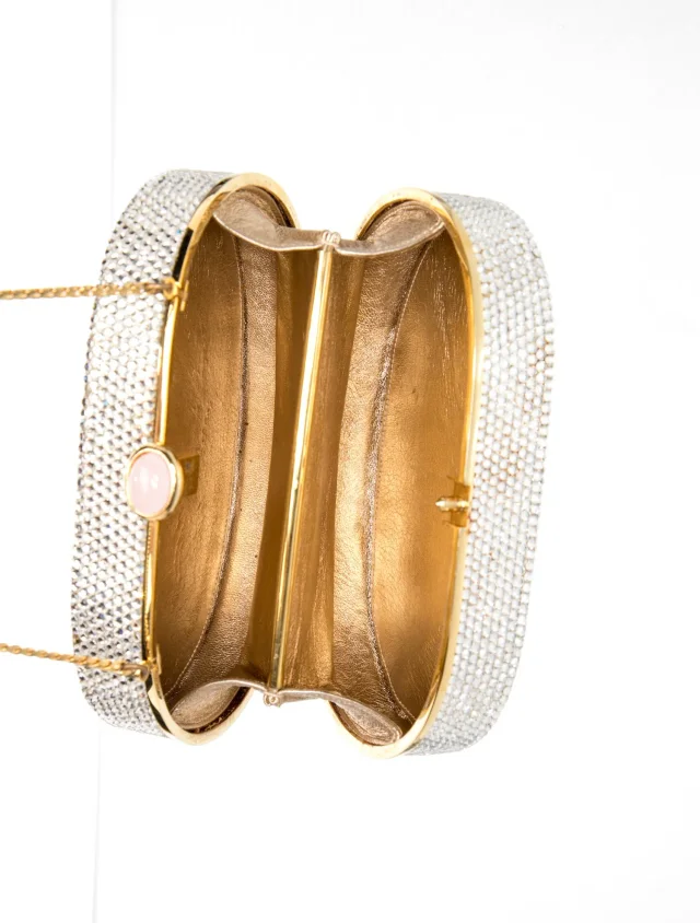 Judith Leiber Crystal Minaudière in silver|gray Leather from The RealReal, photo 6 of 6