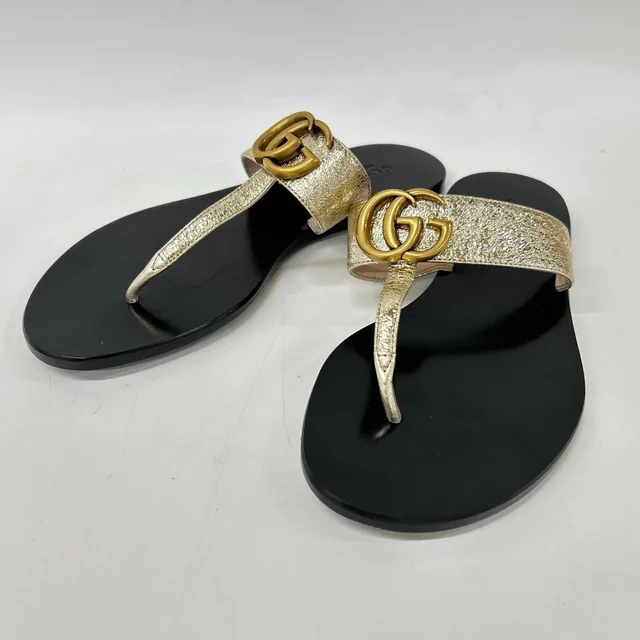 Gucci GG Marmont Thong Sandals from The Reluxe