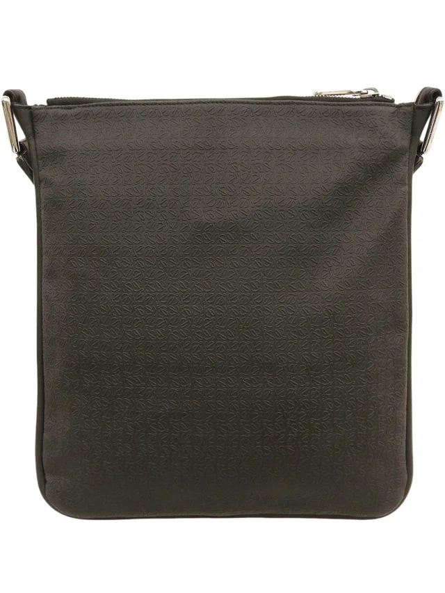 Loewe Repeat Anagram Pattern Shoulder Bag, Black in Black Leather from VINTAGE QOO TOKYO, photo 3 of 11