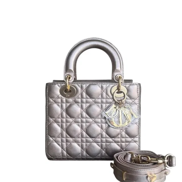 Dior Lady Small Flap Abc - Cannage Calfskin Gold Hardware Myabc in Gold Calfskin from Luxury Promise