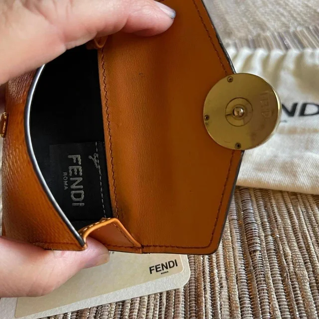 Fendi Women's Wallet - Orange in orange from Depop, photo 8 of 9