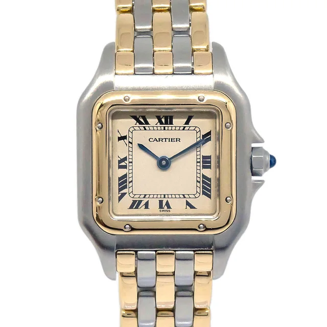 Cartier Panthere SM 3-Row Ref.166921 Quartz Watch 18KYG SS from AMORE Vintage Tokyo