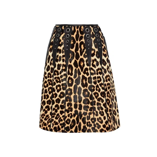 Bottega Veneta Brown Leather Mini Skirt in Brown Leather from HEWI
