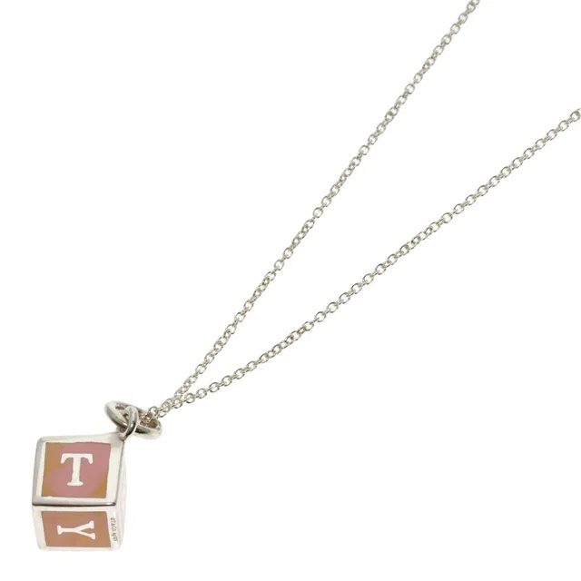 Tiffany & Co. Logo Cube Enamel Necklace from The Reluxe