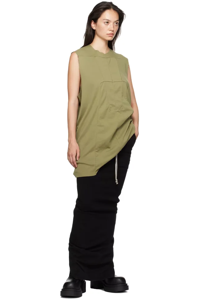 Rick Owens DRKSHDW Khaki Luxor SL Tank Top, photo 4 of 4 from SSENSE
