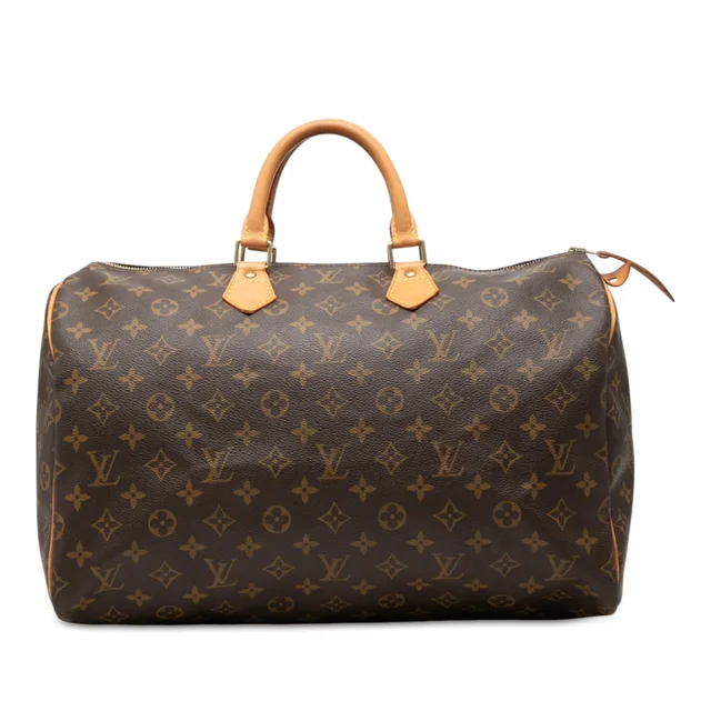 Brown Louis Vuitton Monogram Speedy 40 Boston Bag in Brown Coated canvas from Designer Revival