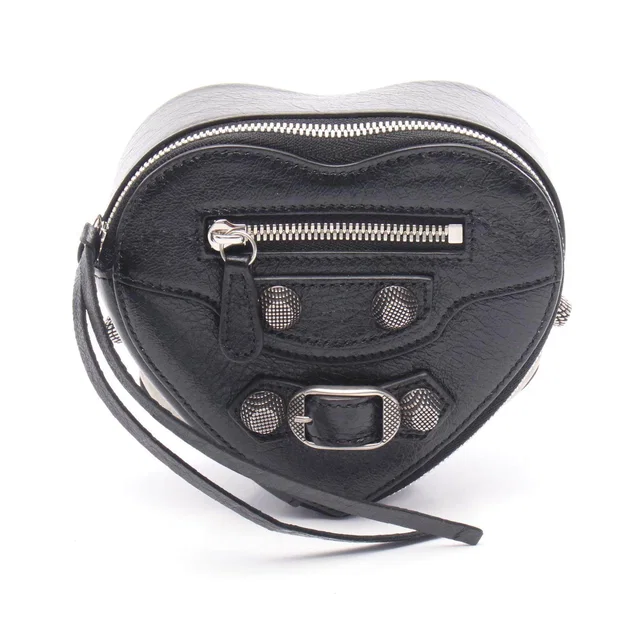 Balenciaga LE CAGOLE HEART Leather Pouch in Leather from LuxUness
