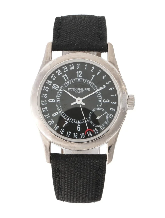 Patek Philippe Calatrava Calendar Watch in multicolor Leather from The RealReal
