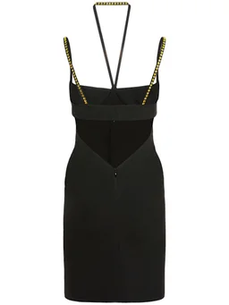 The Attico Short dress with gold details in 68% Polyester, 29% Viscose, 3% Elastane, 0% Glass, photo 5 of 5 from LUISAVIAROMA