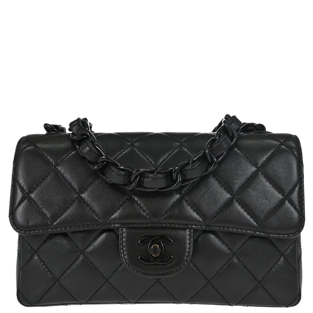 Chanel 1997-1999 Black Lambskin Single Flap Shoulder Bag in Black Lambskin from AMORE Vintage Tokyo