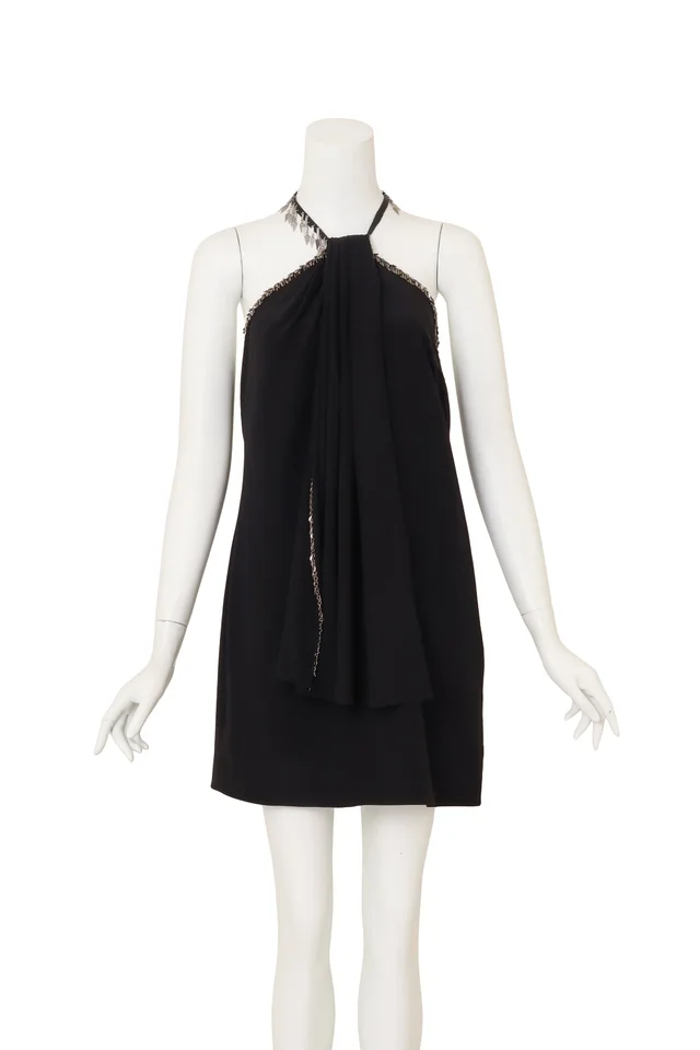 Saint Laurent Chain Fringe Halter Dress in Silk from Recess LA, photo 2 of 2