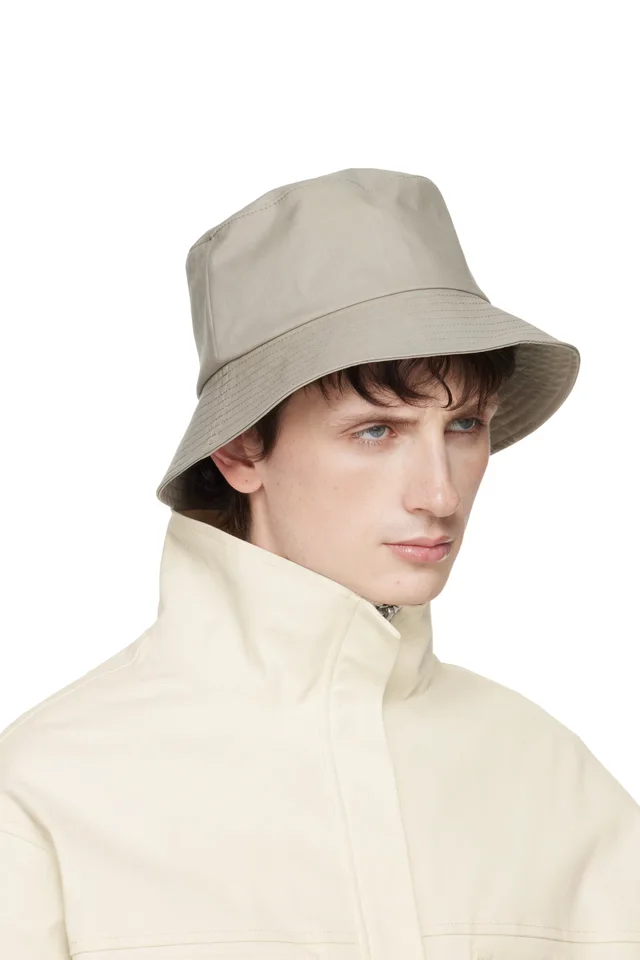 Rier Beige Cotton Bucket Hat, photo 2 of 2 from SSENSE