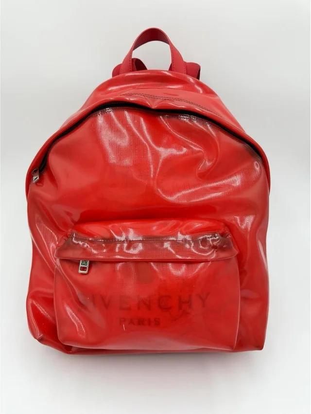 Givenchy Red Transparent Pvc Logo Backpack in black from Poshmark