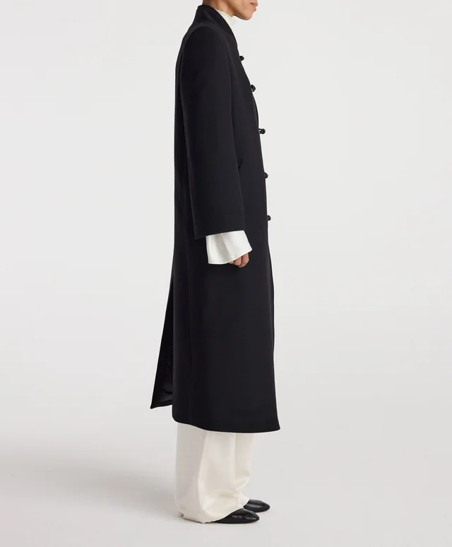 Róhe Pankou-closure wool coat, photo 3 of 6 from SENSER