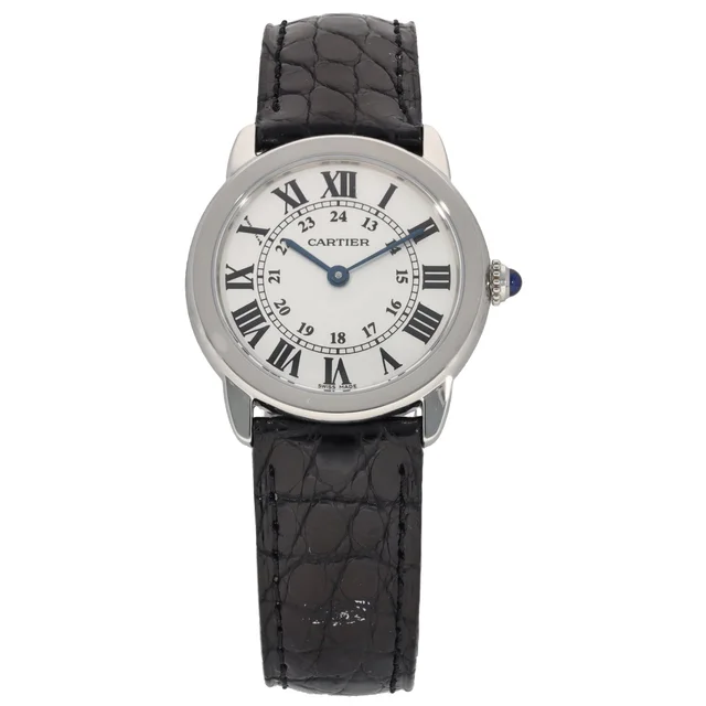 Cartier Ronde Solo W6700155 30mm Stainless Steel Watch in Leather from H&T