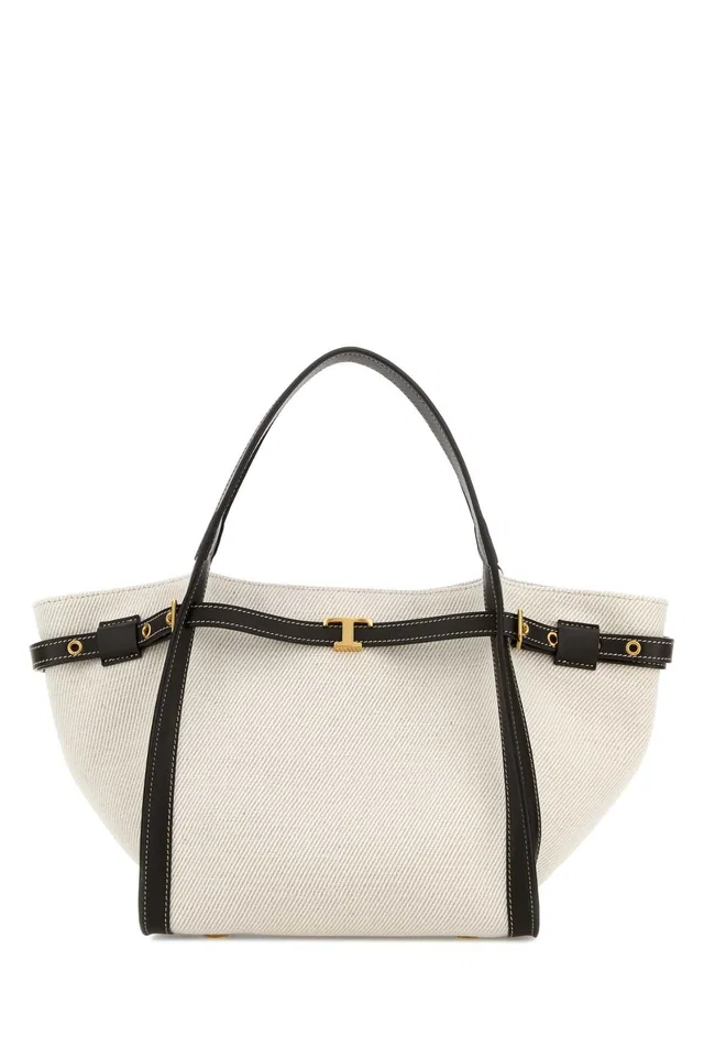 Tod's Shopping Tote Bag — White in White Canvas from HEWI