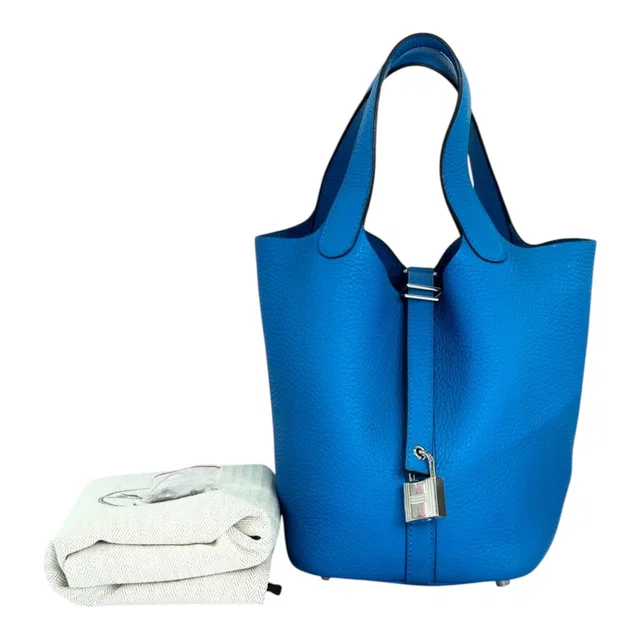 Hermès Picotin Blue 18cm Bag with PHW in Blue from Luxury Promise